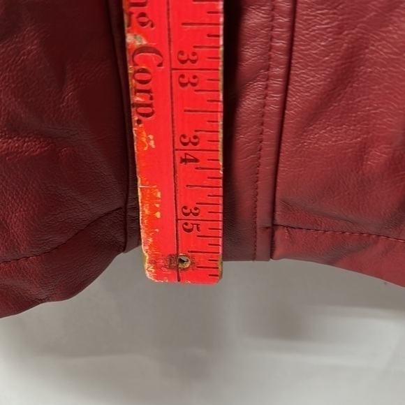 Women’s fashion elements red‎ leather hooded coat size small excellent condition - Picture 5 of 12